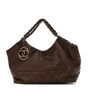 Chanel Metallic Calfskin Baby Coco Cabas Bronze