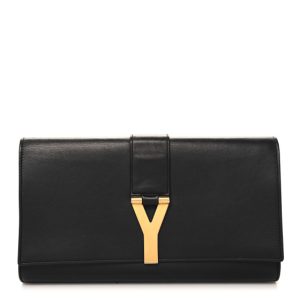 Saint Laurent Calfskin Classic Y Ligne Clutch Black