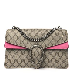 Gucci GG Supreme Monogram Small Dionysus Shoulder Bag Pink