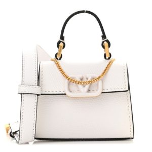 Valentino Garavani Grainy Calfskin Mini VLogo Belt Bag 80 32 Optic White