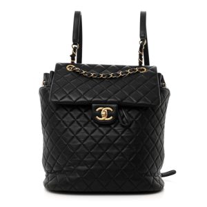 Chanel Lambskin Quilted Large Urban Spirit Backpack Black