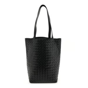 Bottega Veneta Nappa Intrecciato Small North South Tote Black