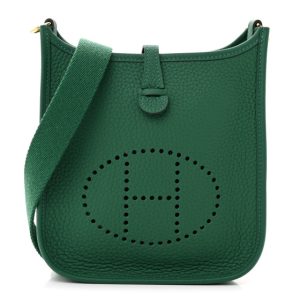 Hermes Taurillon Clemence Evelyne TPM Vert Moyen
