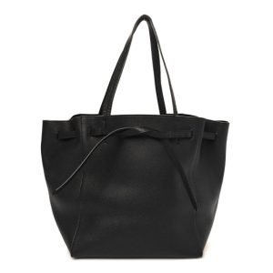 Celine Soft Grained Calfskin Small Belt Cabas Phantom Black