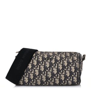 Christian Dior Oblique Roller Messenger Bag Blue