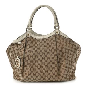 Gucci Monogram Large Sukey Tote Beige