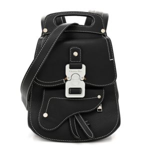 Christian Dior Grained Calfskin Mini Gallop Backpack Black