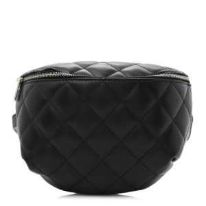 Chanel Calfskin Quilted Waist Belt Bag Black