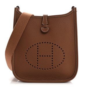 Hermes Taurillon Clemence Evelyne TPM Gold