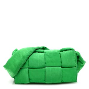 Bottega Veneta Nylon Intrecciato Padded Tech Cassette Bag Parakeet