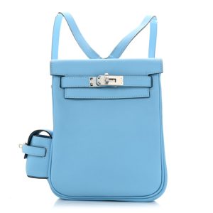 Hermes Swift Kelly Jump Backpack Celeste