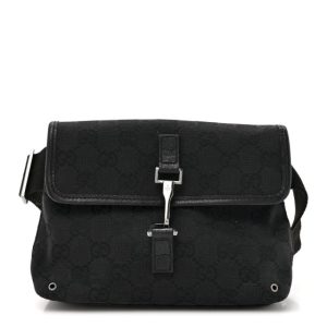 Gucci GG Monogram Web Flight Belt Bag Black