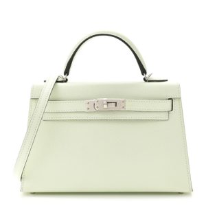 Hermes Epsom Mini Kelly Sellier 20 Vert Fizz