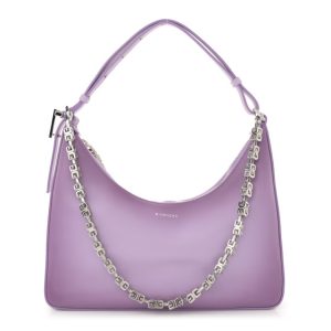 Givenchy Smooth Calfskin Small Moon Cut Out Shoulder Bag Mauve