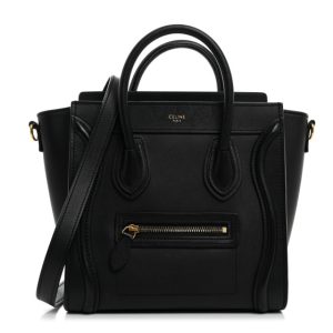 Celine Smooth Calfskin Nano Luggage Black