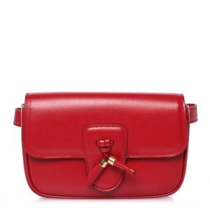 Celine Smooth Calfskin Tassel Belt Bag Red