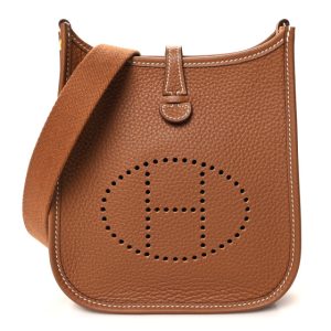 Hermes Taurillon Clemence Evelyne TPM Gold