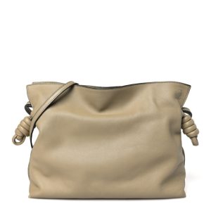 Loewe Nappa Medium Flamenco Knot Bag Clay Green