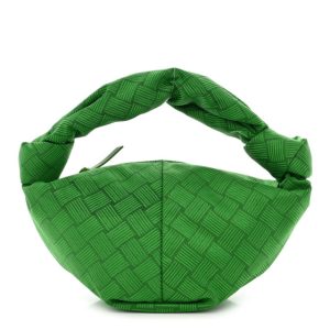Bottega Veneta Jacquard Mini Double Knot Bag Green