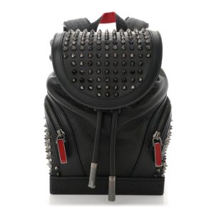 Christian Louboutin Calfskin Spiked Small Explorafunk Backpack Black
