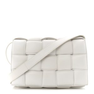 Bottega Veneta Nappa Maxi Intreccio Padded Cassette Crossbody Bag Chalk