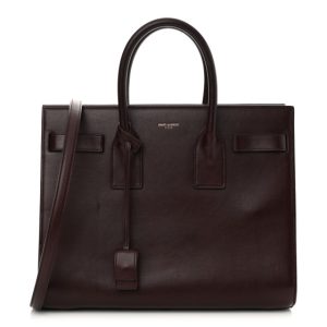 Saint Laurent Calfskin Small Sac De Jour Amarena