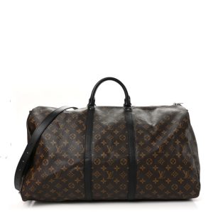 Louis Vuitton Monogram Macassar Keepall Bandouliere 55