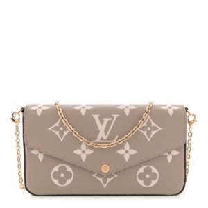 Louis Vuitton Empreinte Monogram Giant Felicie Pochette Tourterelle Creme