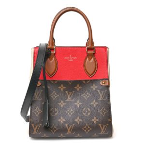 Louis Vuitton Calfskin Monogram Fold Tote PM Cerise Cream Black