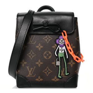 Louis Vuitton Monogram Embroidered Cartoon LV Friends Steamer XS Black