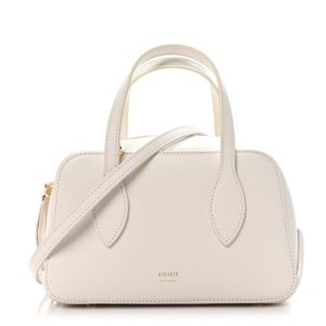 Khaite Pebbled Calfskin Small Maeve Bag Cream