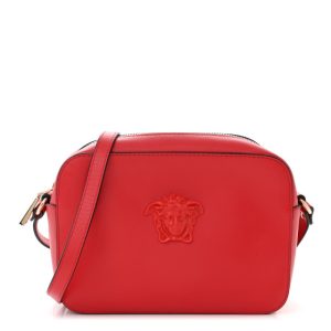 Versace Calfskin Palazzo Camera Bag Red