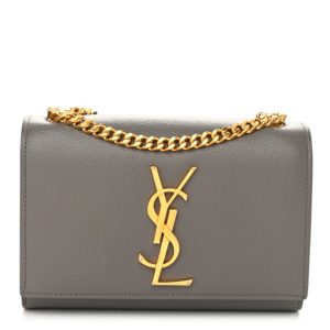 Saint Laurent Grain De Poudre Small Monogram Kate Satchel Eather