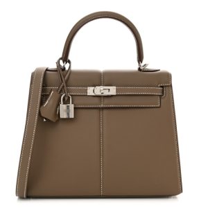 Hermes Swift Kelly Padded Sellier 25 Etoupe