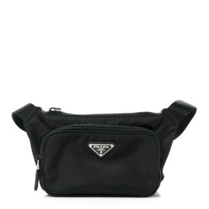 Prada Tessuto Nylon Saffiano Belt Bag Black