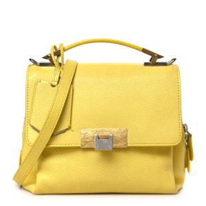 Balenciaga Grained Calfskin Le Dix Mini Soft Cartable Jaune Tournesol