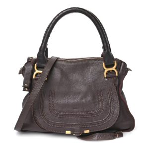 Chloe Calfskin Medium Marcie Satchel Truffle