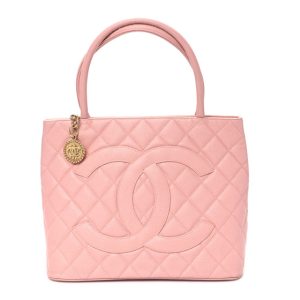 Chanel Caviar Quilted Medallion Tote Light Pink