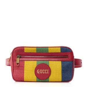 Gucci Canvas Marley Stripe Script Logo Gucci Belt Bag 80 32 Multicolor
