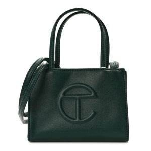 Telfar Vegan Leather Small Shopping Bag Dark Olive