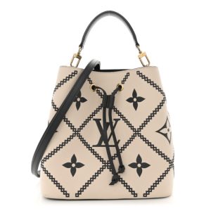 Louis Vuitton Empreinte Monogram Giant Broderies Neonoe MM Cream Black