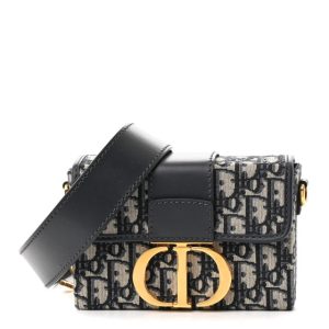 Christian Dior Oblique 30 Montaigne Box Bag Blue