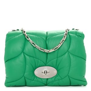 Mulberry Nappa Pillow Quilted Little Softie Bag Lawn Green