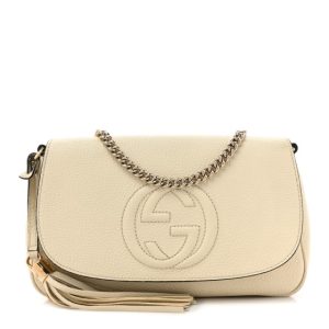 Gucci Cellarius Calfskin Medium Soho Flap Crossbody Ivoire