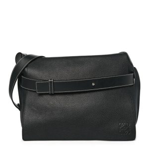 Loewe Grained Calfskin Small Bolso Belt Messenger Bag Black