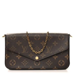 Louis Vuitton Monogram Pochette Felicie Chain Wallet Fuchsia