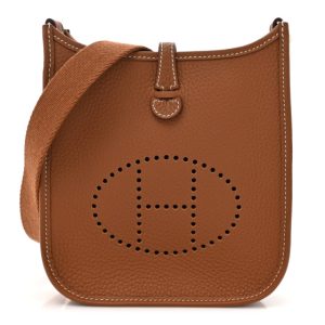 Hermes Taurillon Clemence Evelyne TPM Gold