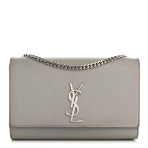 Saint Laurent Grain De Poudre Medium Classic Monogram Kate Satchel Souris
