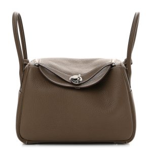 Hermes Taurillon Clemence Lindy 26 Etoupe