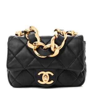 Chanel Lambskin Quilted Mini CC Funky Town Flap Black